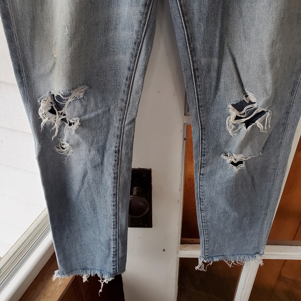 Lucky brand destroyed mid rise mom jeans 4 27 - Picture 8 of 12